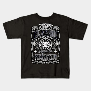 35th Birthday Gift for Men Classic 1989 Perfection Kids T-Shirt